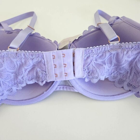 NWT Savage X Fenty | Not Sorry Lined Lace Bra In Purple Lavender, Womens 34DDD - Picture 9 of 10